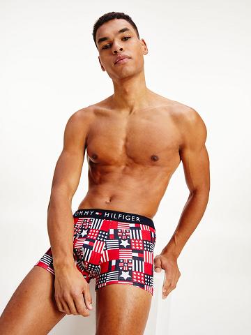 Férfi Tommy Hilfiger Tommy original cotton trunk Trunks Sötétkék Piros | HU 1318KOR
